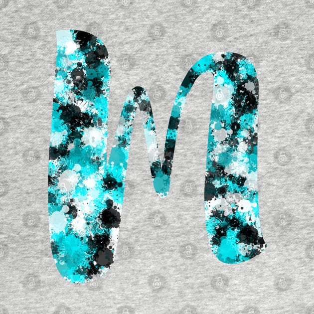 Paint Splash Letter M by Hip Scarves and Bangles